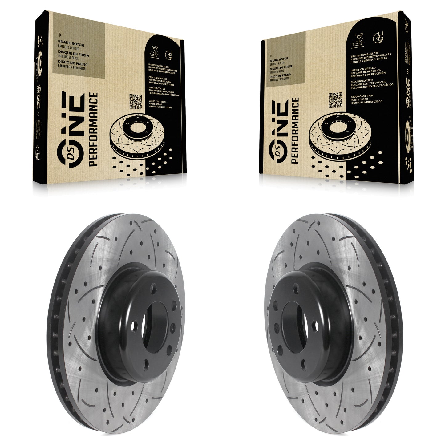 [Avant] Kit de disque (percé rainuré revêtu) de frein pour BMW 328i xDrive 428i 335i 330i 320i Gran Coupe 435i 228i GT M235i 440i 340i 328d 430i M240i 230i ActiveHybrid 3 KD-100564