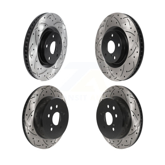 [Avant + Arrière] Kit de disque (percé rainuré revêtu) de frein pour Lexus GS350 IS300 IS200t IS350 RC350 RC300 RC200t GS300 GS200t GS450h KD-100568