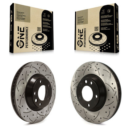 [Avant] Kit de disque (percé rainuré revêtu) de frein pour Audi Q7 Porsche Cayenne Volkswagen Touareg 911 KD-100569