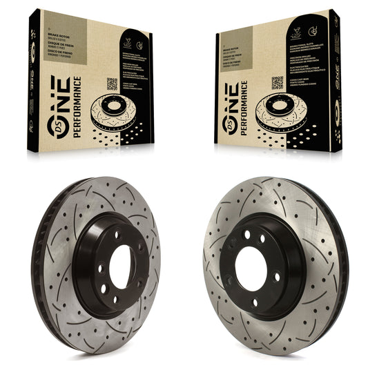 [Avant] Kit de disque (percé rainuré revêtu) de frein pour Audi Q7 Porsche Cayenne Volkswagen Touareg 911 KD-100569
