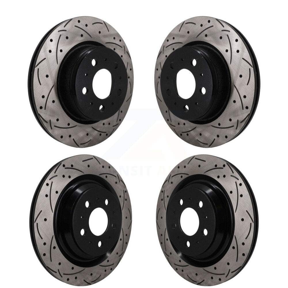 [Avant et Arrière] Disque de frein pour 2017-2022 Tesla 3 With Gray Painted Calipers KD-100833