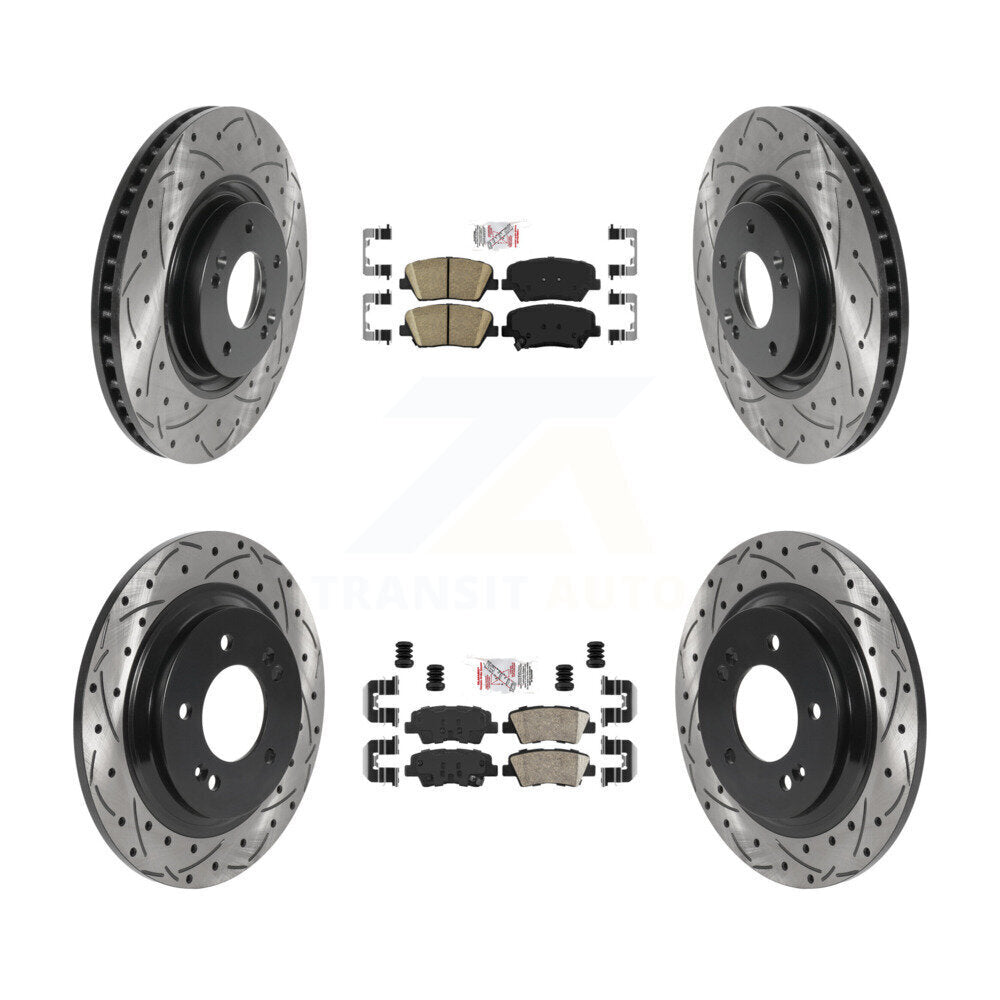 [Avant et Arrière] Disque et plaquette de frein pour 2016-2017 Hyundai Azera Limited KDA-100765