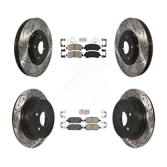 [Avant et Arrière] Disque et plaquette de frein pour 2007-2012 Nissan Sentra SE-R Spec V KDA-100928