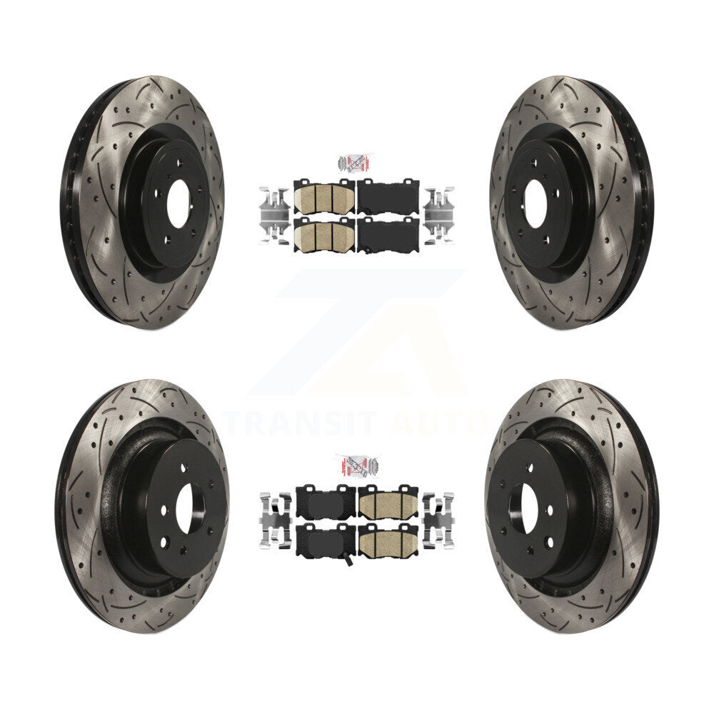 [Avant et Arrière] Disque et plaquette de frein pour INFINITI G37 RWD With Brembo Brakes KDA-101398