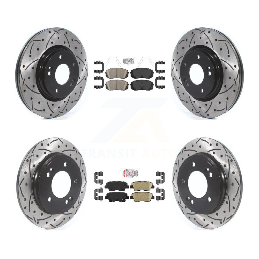 [Avant et Arrière] Disque et plaquette de frein pour Kia Forte Hyundai Veloster Forte5 KDA-101592