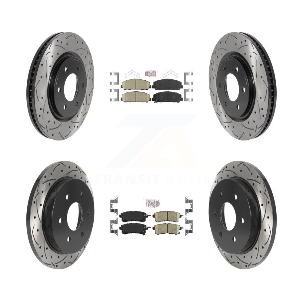 [Avant et Arrière] Disque et plaquette de frein pour Nissan Armada With Solid KDA-101633