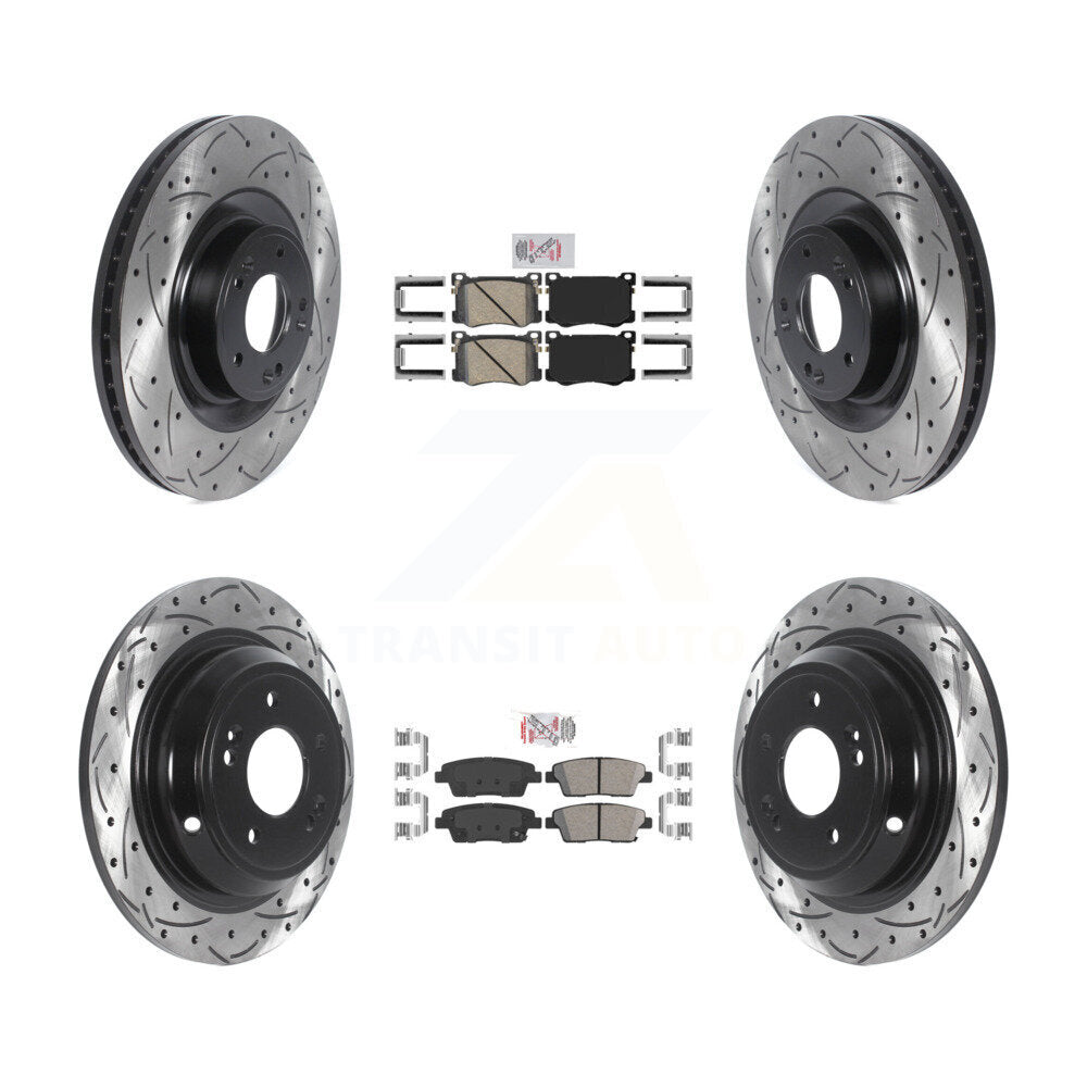 [Avant et Arrière] Disque et plaquette de frein pour Hyundai Genesis G80 Kia K900 3.8L KDA-101733