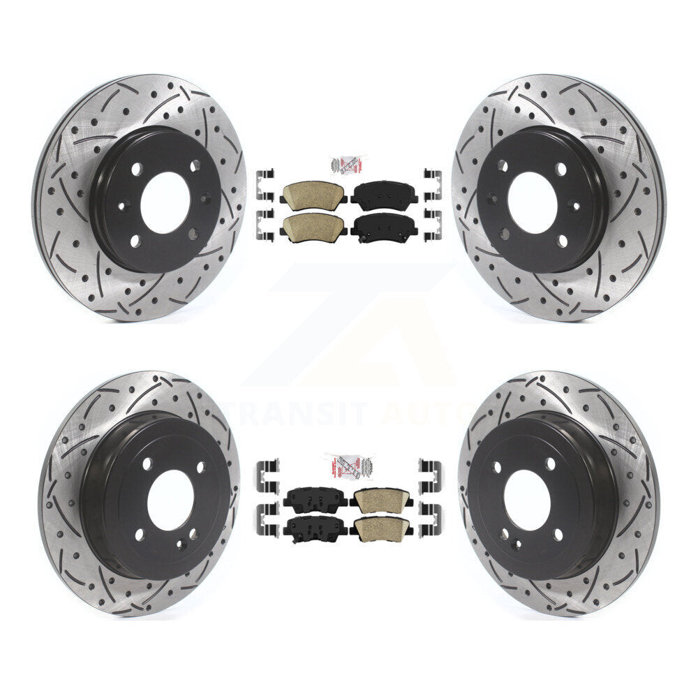 [Avant et Arrière] Disque et plaquette de frein pour Hyundai Accent Kia Rio KDA-101815
