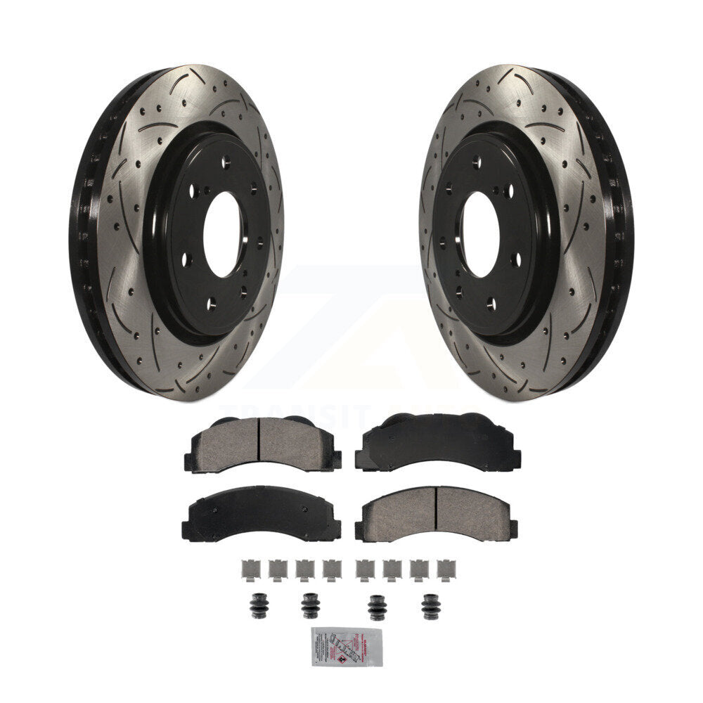 [Avant] Disque et plaquette de frein pour 2010-2014 Ford F-150 With 7 Lug Wheels KDA-102782