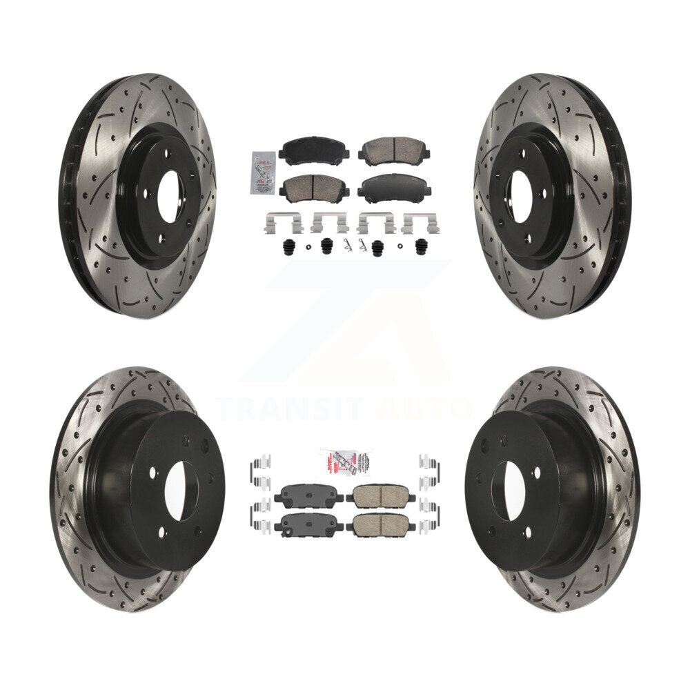 [Avant et Arrière] Disque et plaquette de frein pour 2007-2012 Nissan Sentra SE-R Spec V KDA-103098