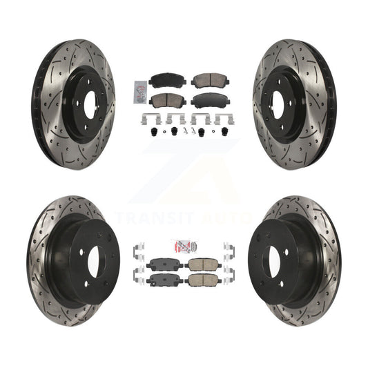 [Avant et Arrière] Disque et plaquette de frein pour 2007-2012 Nissan Sentra SE-R Spec V KDA-103098