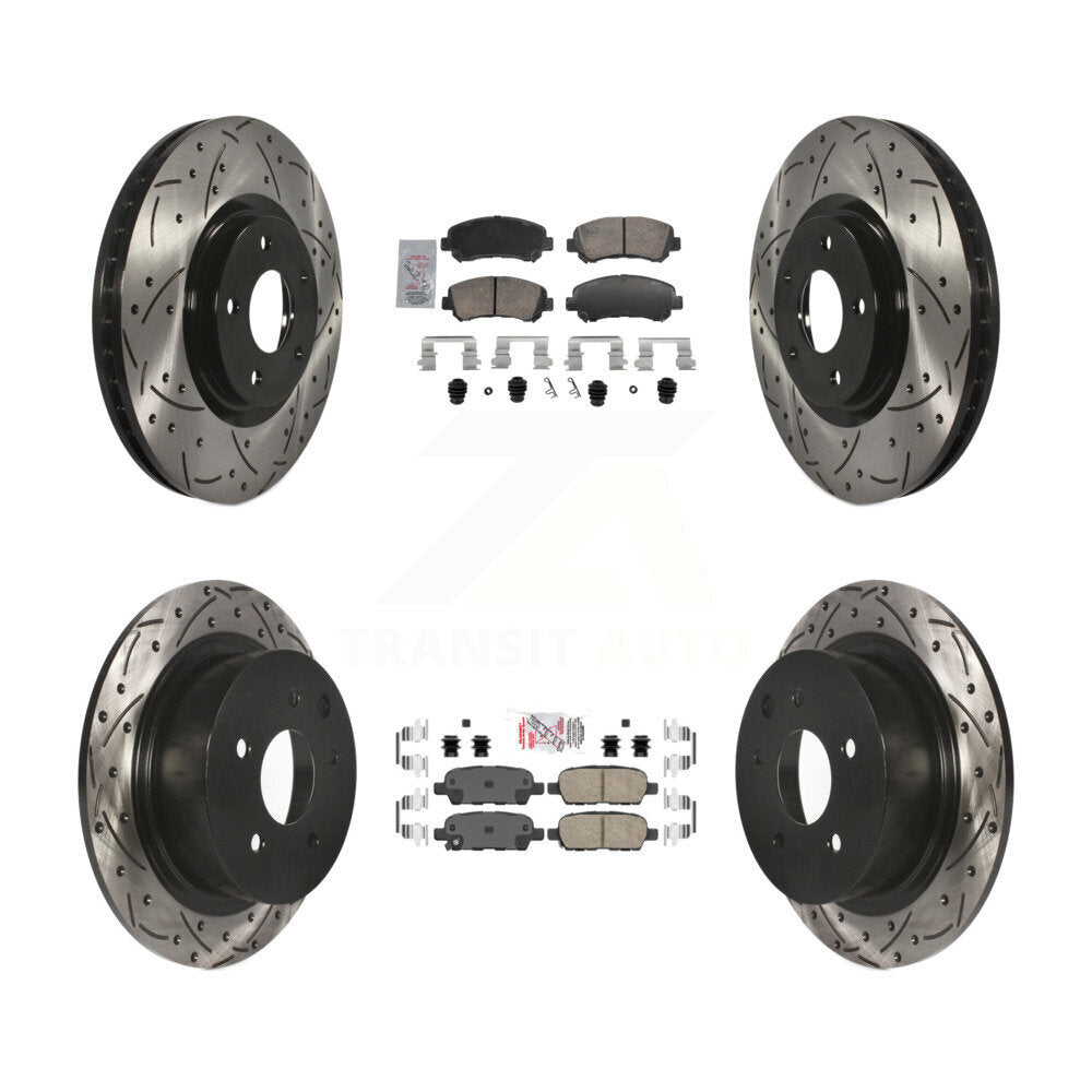 [Avant et Arrière] Disque et plaquette de frein pour 2007-2012 Nissan Sentra SE-R Spec V KDA-103099