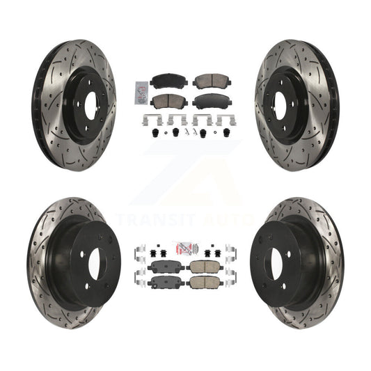 [Avant et Arrière] Disque et plaquette de frein pour 2007-2012 Nissan Sentra SE-R Spec V KDA-103099
