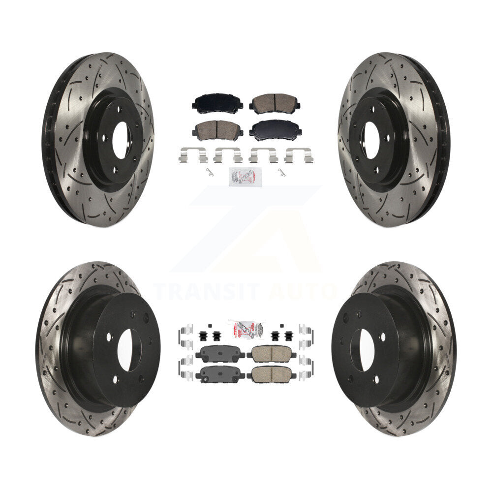 [Avant et Arrière] Disque et plaquette de frein pour 2007-2012 Nissan Sentra SE-R Spec V KDA-103101