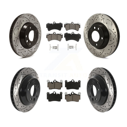 [Avant + Arrière] Kit de Disque et plaquette (céramique) de frein pour Audi Q7 Volkswagen Touareg KDC-100004