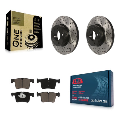 [Avant] Kit de disque (percé rainuré revêtu) et plaquette (céramique) de frein pour BMW 328i xDrive 320i 330i 428i 430i Gran Coupe GT 328d 228i 230i KDC-100038