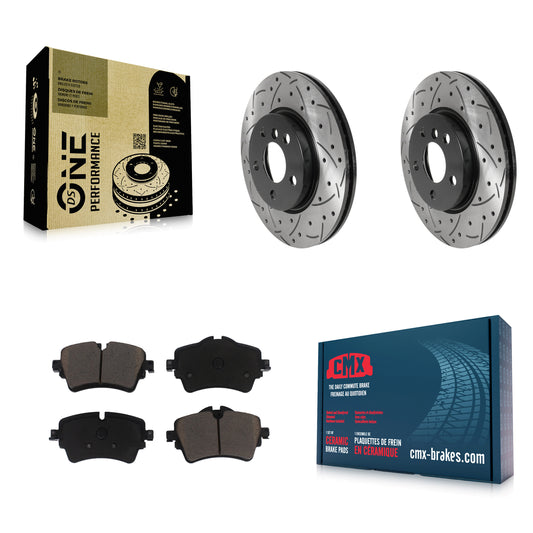 [Avant] Kit de disque (percé rainuré revêtu) et plaquette (céramique) de frein pour Mini Cooper Clubman KDC-100119
