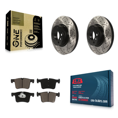 [Avant] Kit de disque (percé rainuré revêtu) et plaquette (céramique) de frein pour BMW X3 X4 KDC-100147