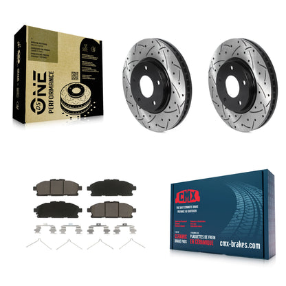 [Avant] Kit de disque (percé rainuré revêtu) et plaquette (céramique) de frein pour 2011-2017 Nissan Quest KDC-100173