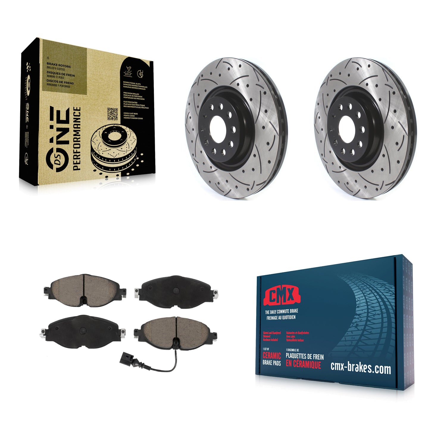 [Avant] Disque et plaquette de frein pour Volkswagen Golf Audi A3 KDC-100199