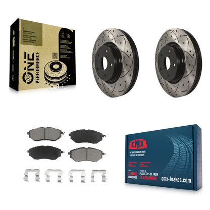 [Avant] Kit de disque (percé rainuré revêtu) et plaquette (céramique) de frein pour Subaru Outback Legacy WRX Tribeca B9 KDC-100231