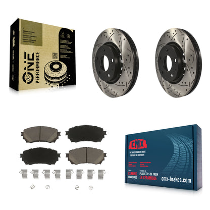 [Avant] Kit de disque (percé rainuré revêtu) et plaquette (céramique) de frein pour 2019-2021 Mazda 6 Naturally Aspirated KDC-100268