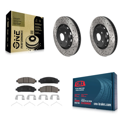 [Avant] Kit de disque (percé rainuré revêtu) et plaquette (céramique) de frein pour 2009-2016 Toyota Venza KDC-100276