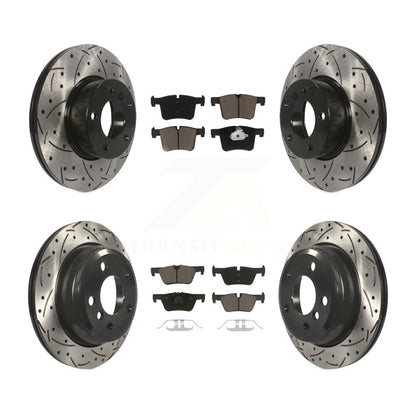 [Avant + Arrière] Kit de disque (percé rainuré revêtu) et plaquette (céramique) de frein pour BMW 328i xDrive 320i 330i 428i 430i Gran Coupe 328d GT KDC-100333