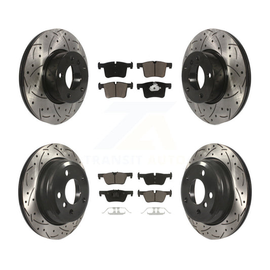 [Avant + Arrière] Kit de disque (percé rainuré revêtu) et plaquette (céramique) de frein pour BMW 328i xDrive 320i 330i 428i 430i Gran Coupe 328d GT KDC-100333