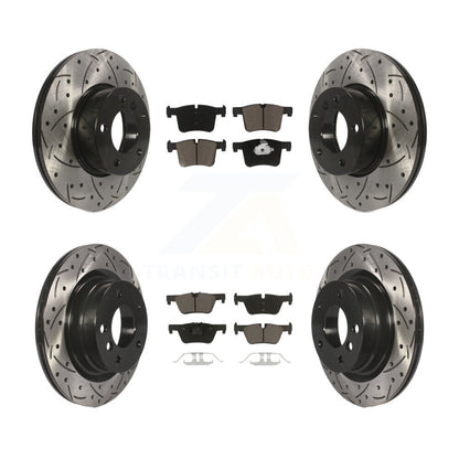 [Avant + Arrière] Kit de disque (percé rainuré revêtu) et plaquette (céramique) de frein pour BMW 328i 320i 428i 228i 230i 328d xDrive KDC-100402