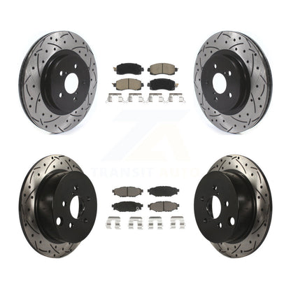 [Avant + Arrière] Kit de disque (percé rainuré revêtu) et plaquette (céramique) de frein pour Subaru Crosstrek Impreza KDC-100443