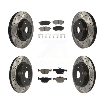 [Avant + Arrière] Kit de disque (percé rainuré revêtu) et plaquette (céramique) de frein pour Subaru Outback Legacy WRX KDC-100450
