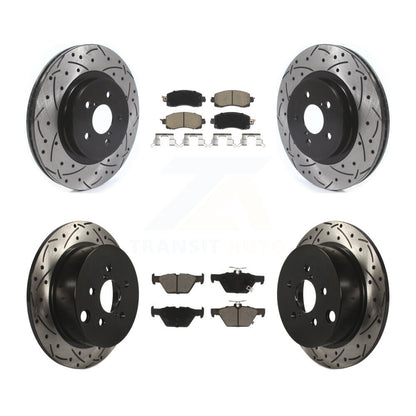 [Avant + Arrière] Kit de disque (percé rainuré revêtu) et plaquette (céramique) de frein pour Subaru Crosstrek KDC-100457