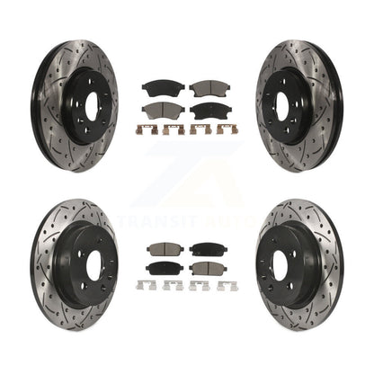 [Avant + Arrière] Kit de disque (percé rainuré revêtu) et plaquette (céramique) de frein pour Chevrolet Cruze Sonic Limited KDC-100471