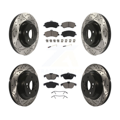 [Avant + Arrière] Kit de disque (percé rainuré revêtu) et plaquette (céramique) de frein pour Mercedes-Benz GLK350 GLK250 KDC-100508