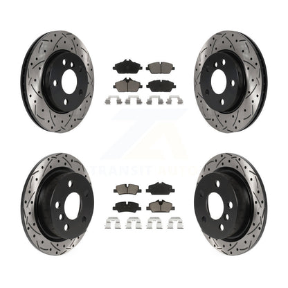 [Avant + Arrière] Kit de disque (percé rainuré revêtu) et plaquette (céramique) de frein pour Mini Cooper KDC-100532