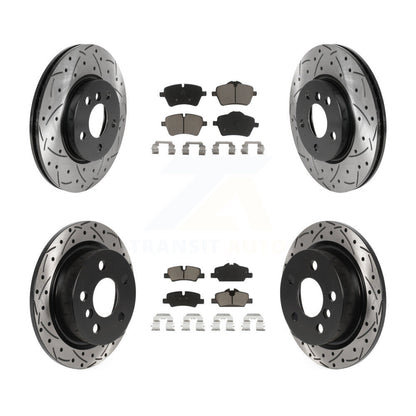 [Avant + Arrière] Kit de disque (percé rainuré revêtu) et plaquette (céramique) de frein pour Mini Cooper KDC-100533