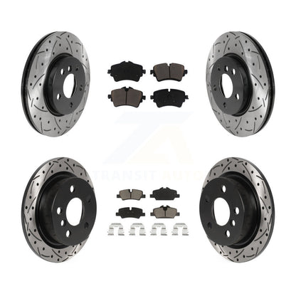[Avant + Arrière] Kit de disque (percé rainuré revêtu) et plaquette (céramique) de frein pour Mini Cooper KDC-100534
