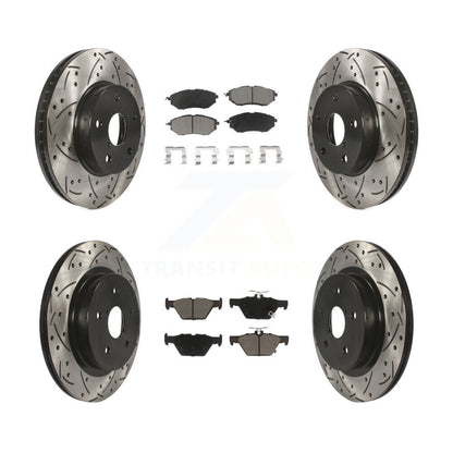 [Avant + Arrière] Kit de disque (percé rainuré revêtu) et plaquette (céramique) de frein pour 2015 Subaru Legacy 2.5L KDC-100543