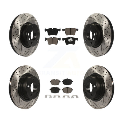 [Avant + Arrière] Kit de disque (percé rainuré revêtu) et plaquette (céramique) de frein pour 2012 BMW X3 From 10 11 KDC-100546