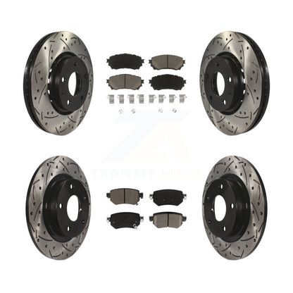 [Avant + Arrière] Kit de disque (percé rainuré revêtu) et plaquette (céramique) de frein pour 2019-2021 Mazda 6 Naturally Aspirated KDC-100569