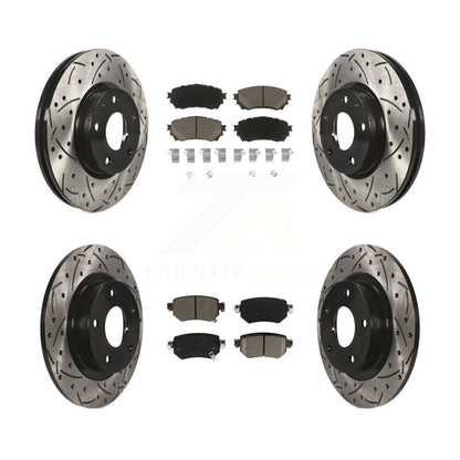 [Avant + Arrière] Kit de disque (percé rainuré revêtu) et plaquette (céramique) de frein pour 2016-2018 Mazda 6 KDC-100570