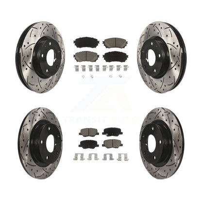 [Avant + Arrière] Kit de disque (percé rainuré revêtu) et plaquette (céramique) de frein pour Mazda 6 KDC-100604