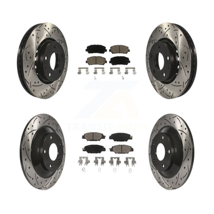 [Avant + Arrière] Kit de disque (percé rainuré revêtu) et plaquette (céramique) de frein pour Mazda CX-5 KDC-100624