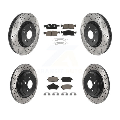 [Avant + Arrière] Kit de disque (percé rainuré revêtu) et plaquette (céramique) de frein pour Mercedes-Benz ML350 GLE350 ML250 GLE300d KDC-100637