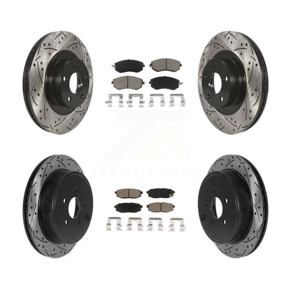 [Avant + Arrière] Kit de disque (percé rainuré revêtu) et plaquette (céramique) de frein pour Toyota 86 Subaru BRZ KDC-100662