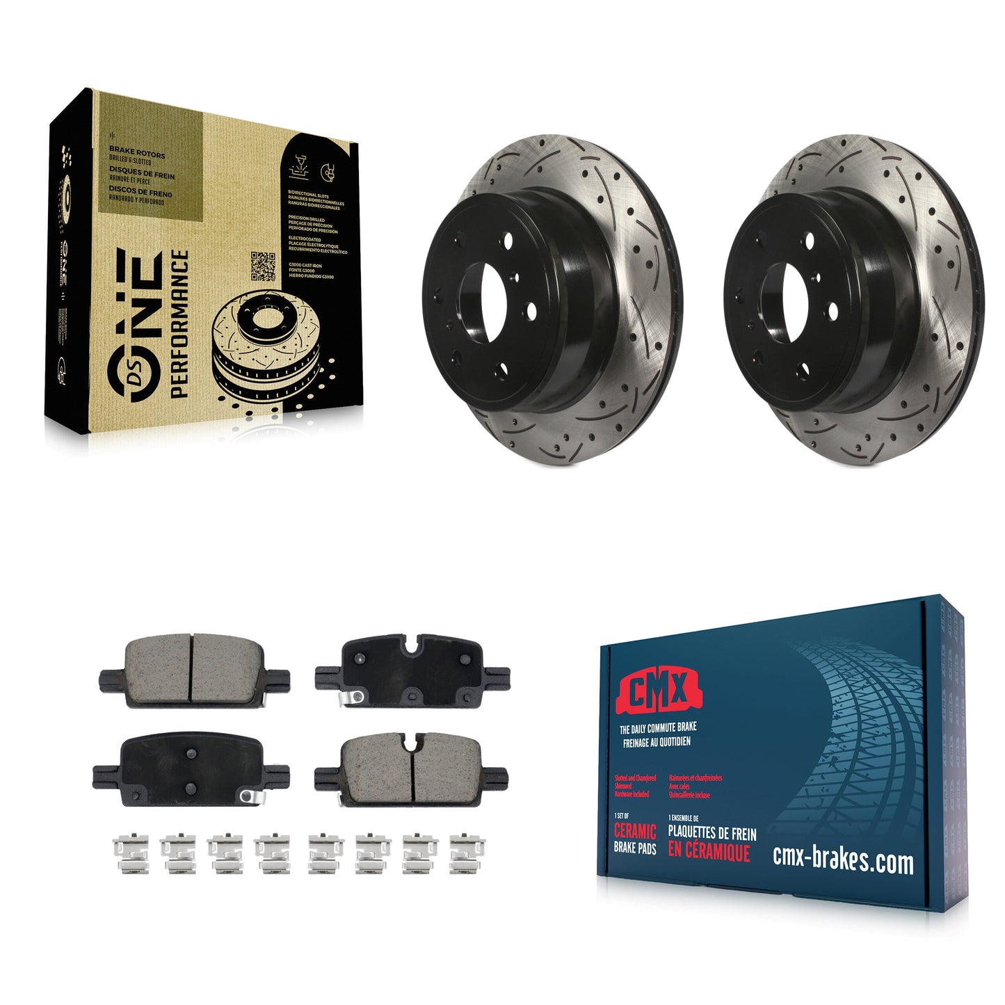[Arrière] Disque et plaquette de frein pour GMC Sierra 1500 With Manual Parking KDC-100948