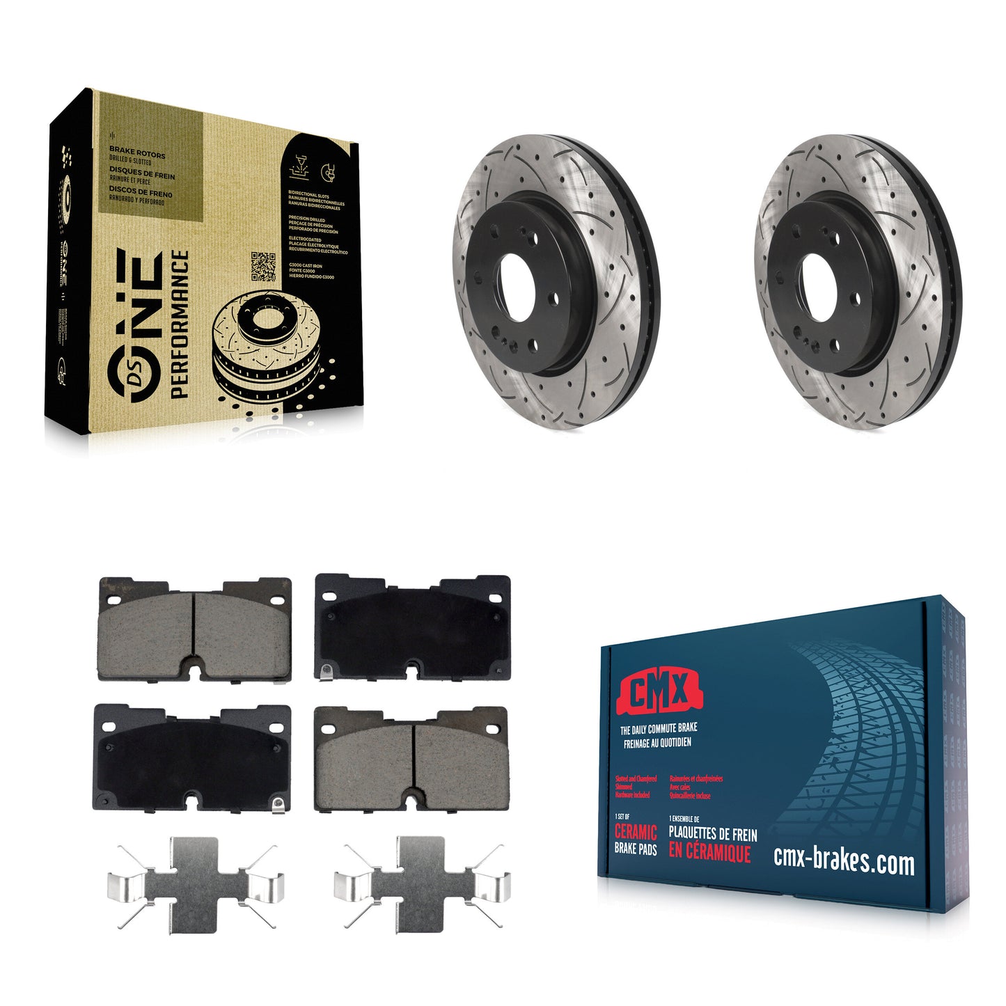 [Avant] Disque et plaquette de frein pour GMC Chevrolet Silverado 1500 Sierra XL KDC-100951