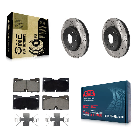 [Avant] Disque et plaquette de frein pour GMC Chevrolet Silverado 1500 Sierra XL KDC-100951