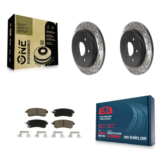[Arrière] Disque et plaquette de frein pour 2017-2019 Nissan Armada With Solid Rotor KDC-101002